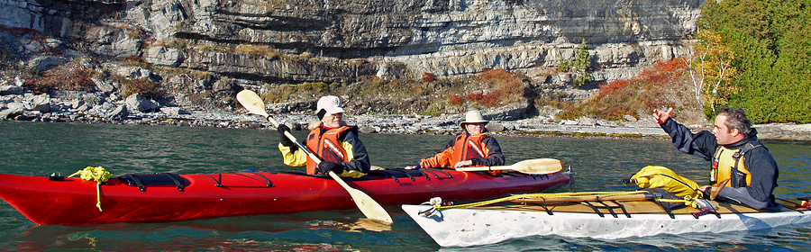 Discovery day: Full-day guided sea kayak excursion, departure from Saint-Irénée to Cap-à-l'Aigle