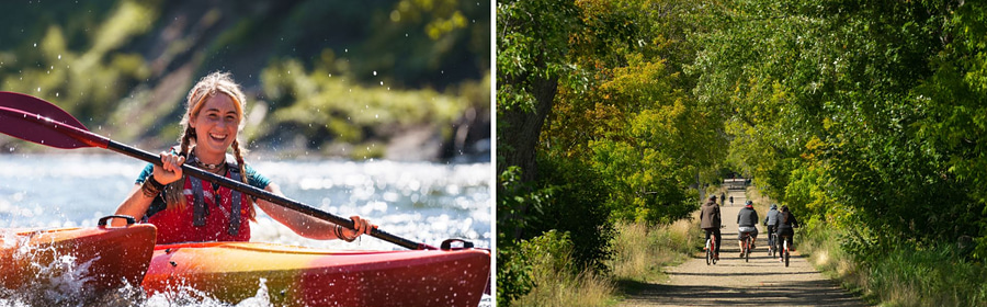 Explore Baie-Saint-Paul from all these sides with our package that combines kayaking and cycling. 